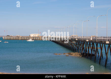 Port of Broome,Western Australia, the largest deep-water access port servicing  Kimberley region ,open to shipping  seven days a week. Stock Photo