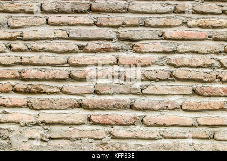 Vintage light brown brick wall texture. Stock Photo