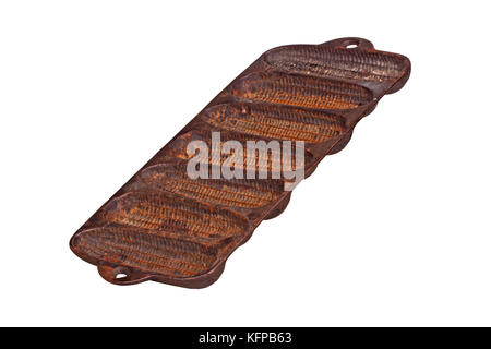 https://l450v.alamy.com/450v/kfpb63/old-rusty-cast-iron-pan-for-baking-cornbread-sticks-in-the-shape-of-kfpb63.jpg