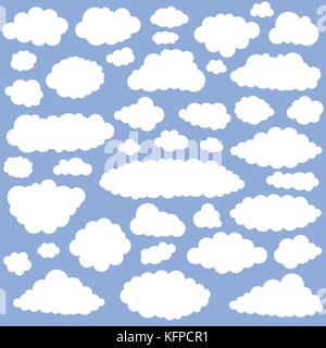 White cartoon clouds Stock Vector