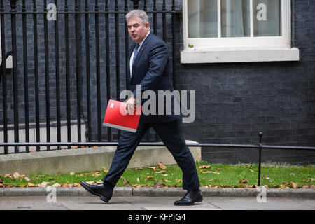 London, UK. 31st Oct, 2017. Brandon Lewis MP, Minister of State, arrives at 10 Downing Street for a Cabinet meeting. Credit: Mark Kerrison/Alamy Live News Stock Photo