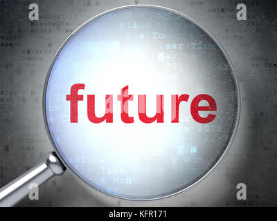 Timeline concept: Future with optical glass Stock Photo