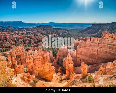 Bryce Canyon down to Wall street in Utah, US Stock Photo