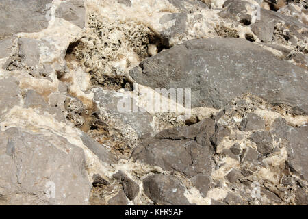 volcanic breccia rock Bay of Naples Italy Stock Photo - Alamy