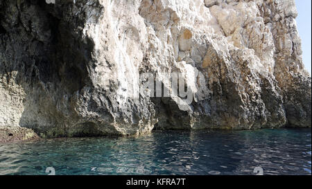 amazing blue cave in bisevo croatia Stock Photo