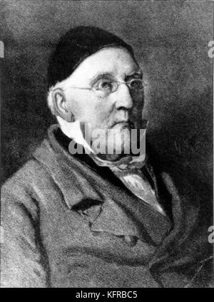 Louis Spohr - portrait of the German violinist in 1858, composer and conductor, 5 April 1784 – 22 October 1859. Stock Photo