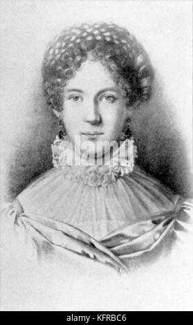 Dorette Spohr (1781 - 1834), wife of Louis Spohr -German violinist, composer and conductor, 5 April 1784 – 22 October 1859. Stock Photo