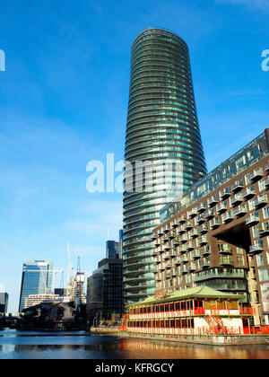 Arena Tower in Canary Wharf - London, England Stock Photo