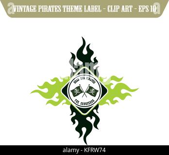 editable pirate icon art vector graphic art design illustration Stock Vector