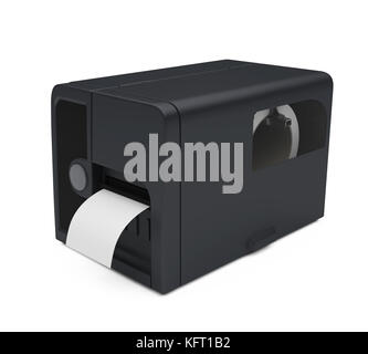 Barcode Label Printer Isolated Stock Photo