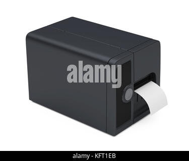 Barcode Label Printer Isolated Stock Photo