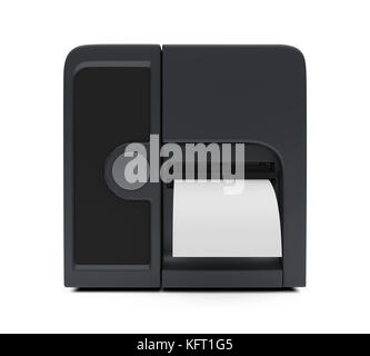 Barcode Label Printer Isolated Stock Photo