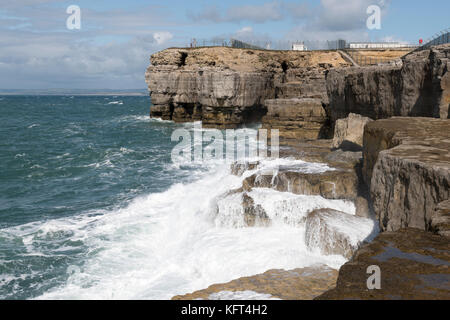 Western view of coast on Portland Bill Stock Photo