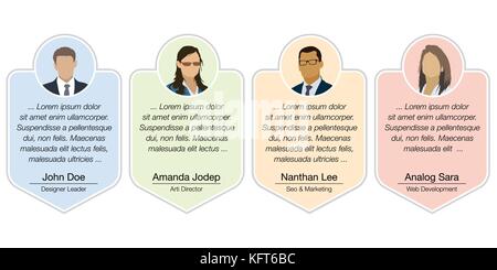 Design speech diagram for infographic and website. Creative testimonials template. Stock Vector