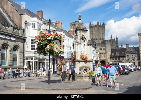 Market Place, Wells, Somerset, England, United Kingdom Stock Photo