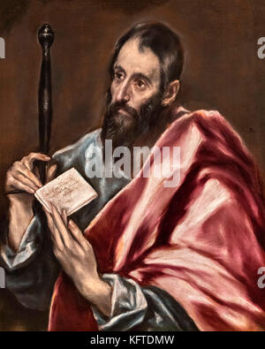 St Paul by El Greco (Domenikos Theotokopoulos, 1541-1614), oil on canvas, c.1598-1600 Stock Photo