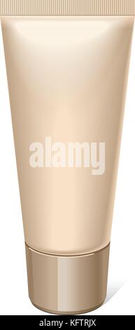 Realistic tube. For cosmetics, ointments, cream, tooth paste, glue Stock Vector