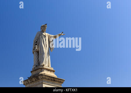 Statue Of Dante Alighieri, Piazza Dante, Naples, Italy Stock Photo