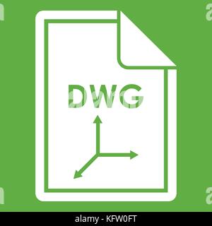 File DWG icon green Stock Vector