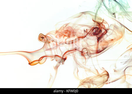 movement of smoke on white background abstract smoke Stock Photo