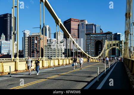 The Roberto Clemente Bridge leads Grilli and Pirates fans to PNC Park in  downtown Pittsburgh.