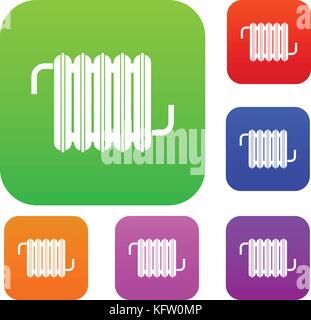 Radiator set color collection Stock Vector