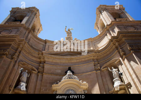 Bottom view of Saint Dominic's Church in Valletta city, Malta. Stock Photo