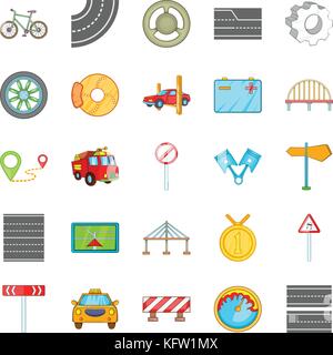 Excellent road icons set, isometric style Stock Vector