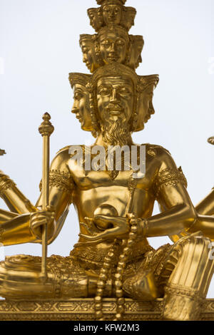 Detail of four-headed Brahma statue outside of Taste of Thai Town Stock Photo