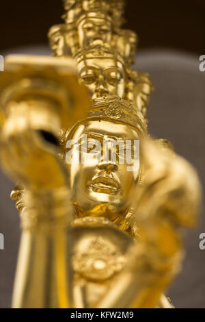 Detail of four-headed Brahma statue outside of Taste of Thai Town Stock Photo