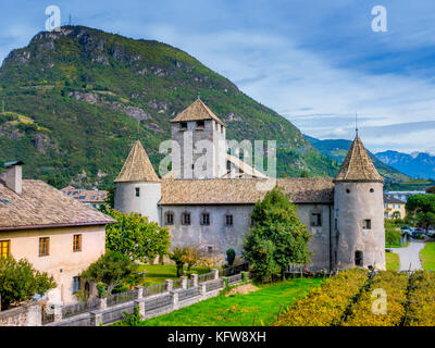 Schloss Maretsch Castle and vineyard, Bolzano, South Tyrol, Italy, Europe Stock Photo