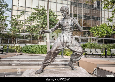 Bruce Lee statue in Hong Kong Stock Photo