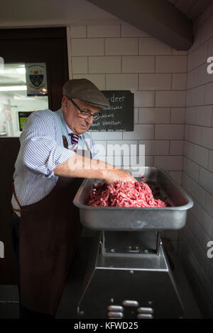 The Gog Magog Hills farm shop, family-owned farm shop, deli, café and award-winning butchery in Cambridge, England, UK Stock Photo