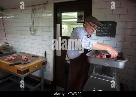 The Gog Magog Hills farm shop, family-owned farm shop, deli, café and award-winning butchery in Cambridge, England, UK Stock Photo