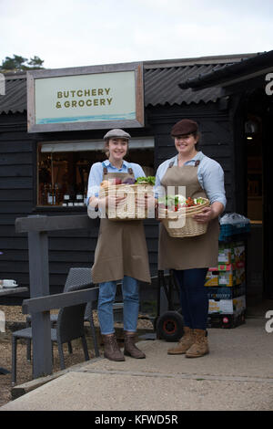 The Gog Magog Hills farm shop, family-owned farm shop, deli, café and award-winning butchery in Cambridge, England, UK Stock Photo