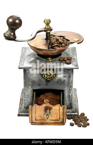 https://l450v.alamy.com/450v/kfwd9m/vintage-coffee-grinder-with-manufacture-roasted-indonesian-arabica-kfwd9m.jpg