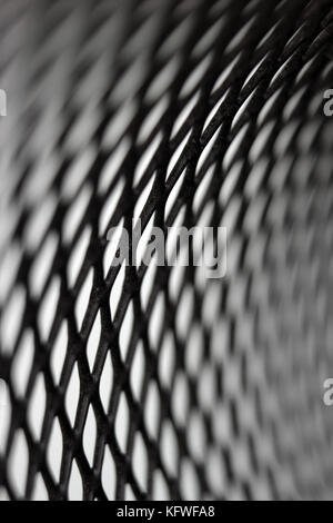 Metal finished black tubular metal structure, close-up Stock Photo