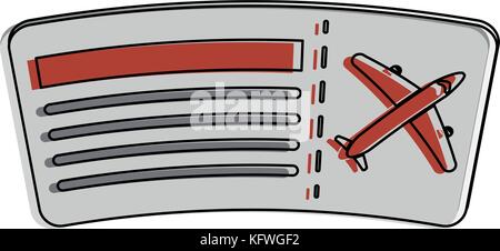 plane tickets boarding passes icon image  Stock Vector