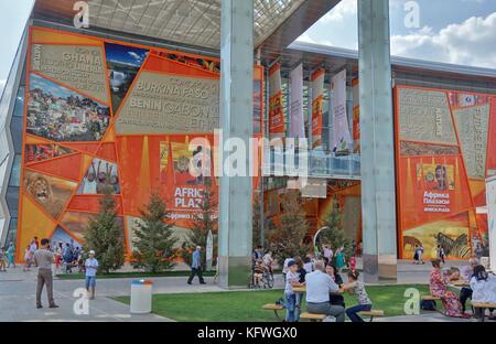 The Africa Plaza at the World Expo 2017 Future Energy Astana in the capital of Kazakhstan Stock Photo