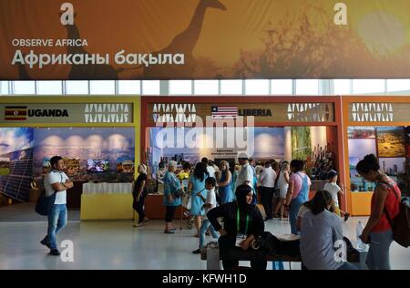 The Africa Plaza at the World Expo 2017 Future Energy Astana in the capital of Kazakhstan Stock Photo