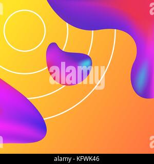 Abstract liquid lava lamp colorful background design, colorful modern art realistic 3d illustration. EPS10 vector. Stock Vector