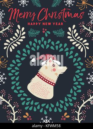 Leaves Of Merry Christmas Design Stock Vector Image & Art - Alamy