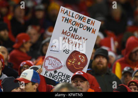 KANSAS CITY, MO - OCTOBER 27: A Green Bay Packers fan in striped