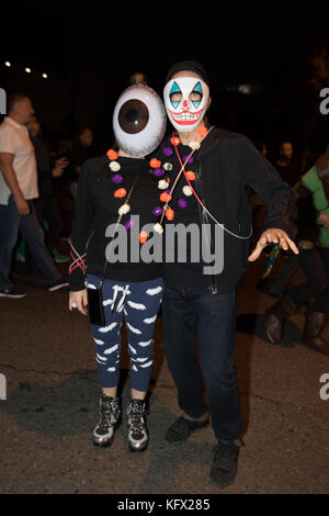 Los Angeles, California, USA. 28th October, 2017. Participants dress in costume at the West Hollywood (WeHo) Halloween Carnaval in West Hollywood, California on October 31, 2017.  Credit: Sheri Determan/Alamy Live News Stock Photo