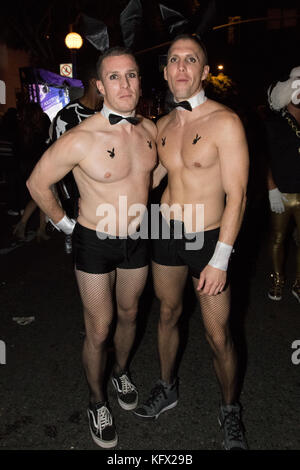 Los Angeles, California, USA. 31st Oct, 2017. Participants dress in costume at the West Hollywood (WeHo) Halloween Carnaval in West Hollywood, California on October 31, 2017. Credit: Sheri Determan/Alamy Live News Stock Photo