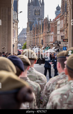 The Last Post Ceremony at Menin Gate World War 1 Memorial Ypres Flanders Belgium Stock Photo