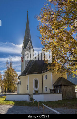 Church of St. Leonhard in Fischhausen, Schliersee, Bavaria Stock Photo