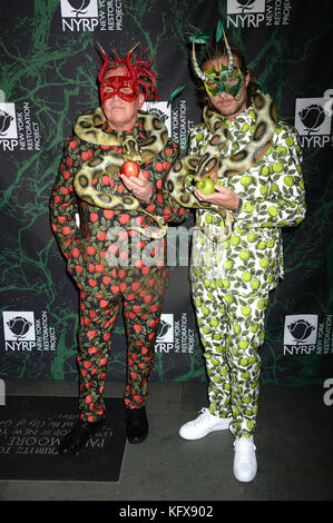 Fashion designer Michael Kors, left, and his husband Lance LePere, right,  attend the Roundabout Theatre Company 2022 Gala at the Ziegfeld Ballroom on  Monday, March 7, 2022, in New York. (Photo by