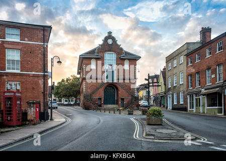 The Shire Hall on Market Hill, Woodbridge, Suffolk, UK. Stock Photo