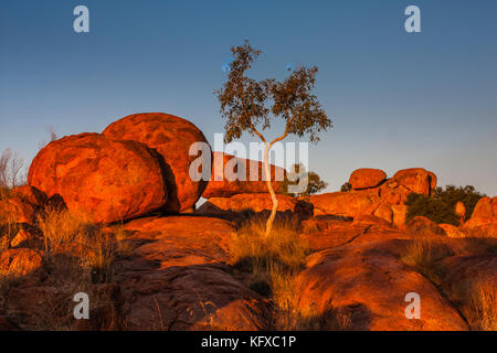 Devils Marbles at sunset Stock Photo